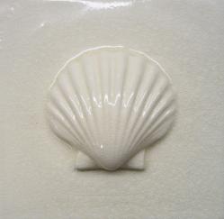 Scallop Bas-Relief 12" x 12" Tile