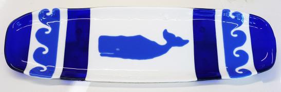 Whale Platter with Deco Waves