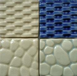 pebble tile, basket weave tile, tile inserts, Nantucket basket weave tile