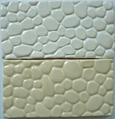 cobblestone tile, cobblestone ceramic tile, nantucket cobblestone ceramic tile, made on nantucket, hand made tile made on Nantucket cobblestone 3x6 subway tile