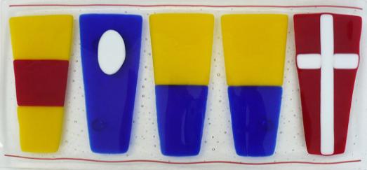 Nantucket Zip Code Butler Tray. Nantucket signal flags, Nantucket signal flag numbers, Nantucket glass, glass signal flags