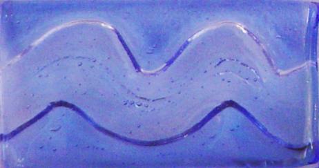 Blue 2" x 4" Glass Wave Tile