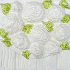 hydrangeas, hydrangea tile, Nantucket hydrangeas, Nantucket hydrangea tile, hand made tile