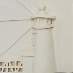 Brant point tile, Nantucket Brant Point lighthouse tile, hand made Nantucket brant point lighthouse tile