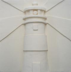 Lighthouse Sankaty Bas-Relief 8" x 8" Tile