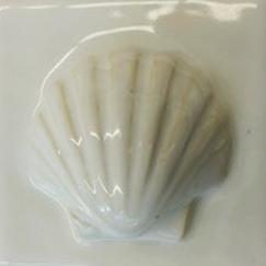 Nantucket Scallop tile, hand made ceramic scallop tile, hand made ceramic Nantucket Scallop tile