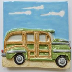 woody station wagon, woody station wagon tile, Nantucket woody tile