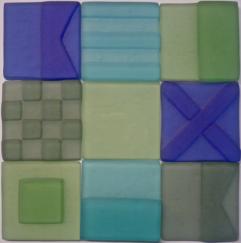 sea glass tile, signal flag sea glass tile, sand-blasted tile, signal flag, tropical color glass tile