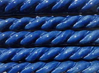 Nantucket Blue rope tiles, hand made ceramic rope trim, made on Nantucket ceramic blue rope trim