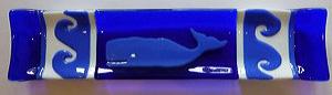 nantucket right whale glass plaque, right whale glass tray, nantucket right whale glass tray